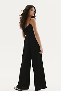 Tie-Belt Jumpsuit