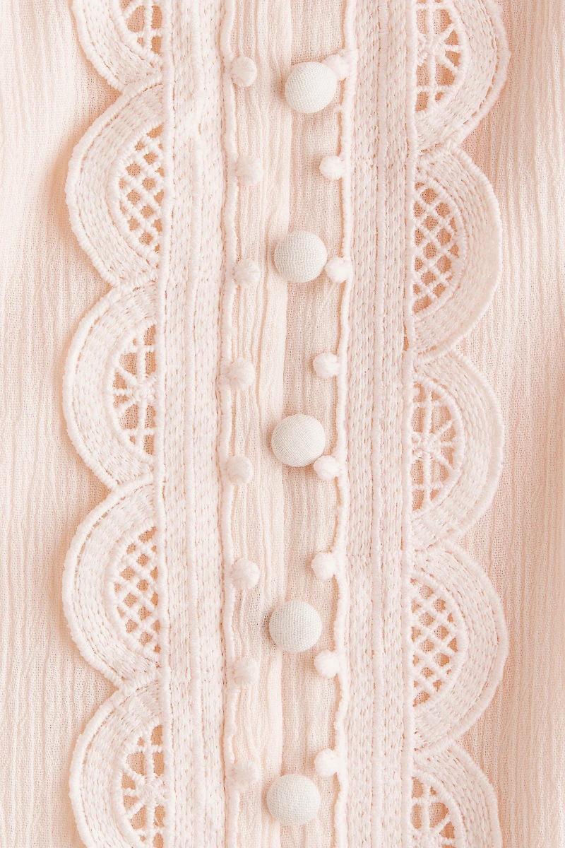 Robe en coton avec dentelle