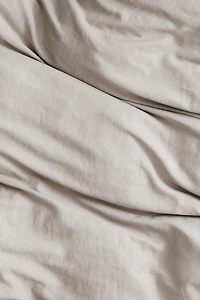 Linen-blend Twin Duvet Cover Set