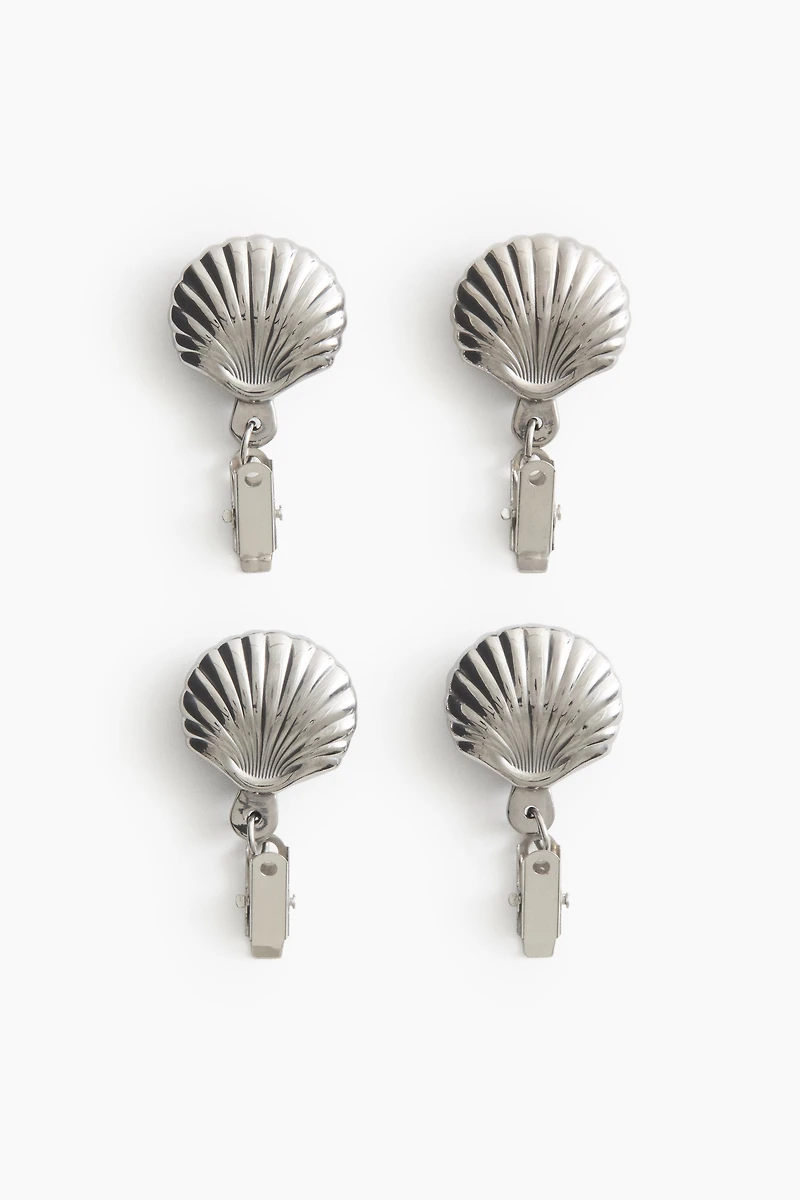 Lot de 4 poids de nappe avec détail coquillage
