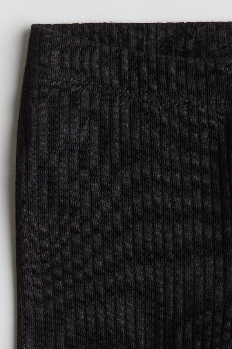 Ribbed Cotton Leggings