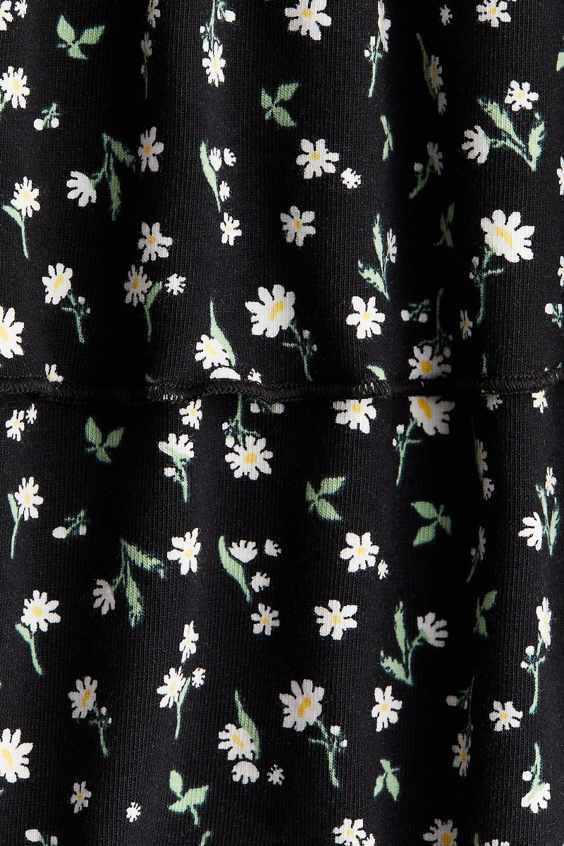 Foldover-Waist Tiered Skirt