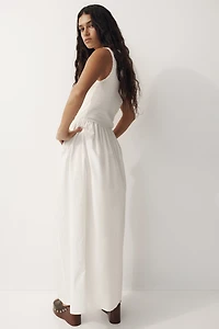 Boat-Neck Midi Dress