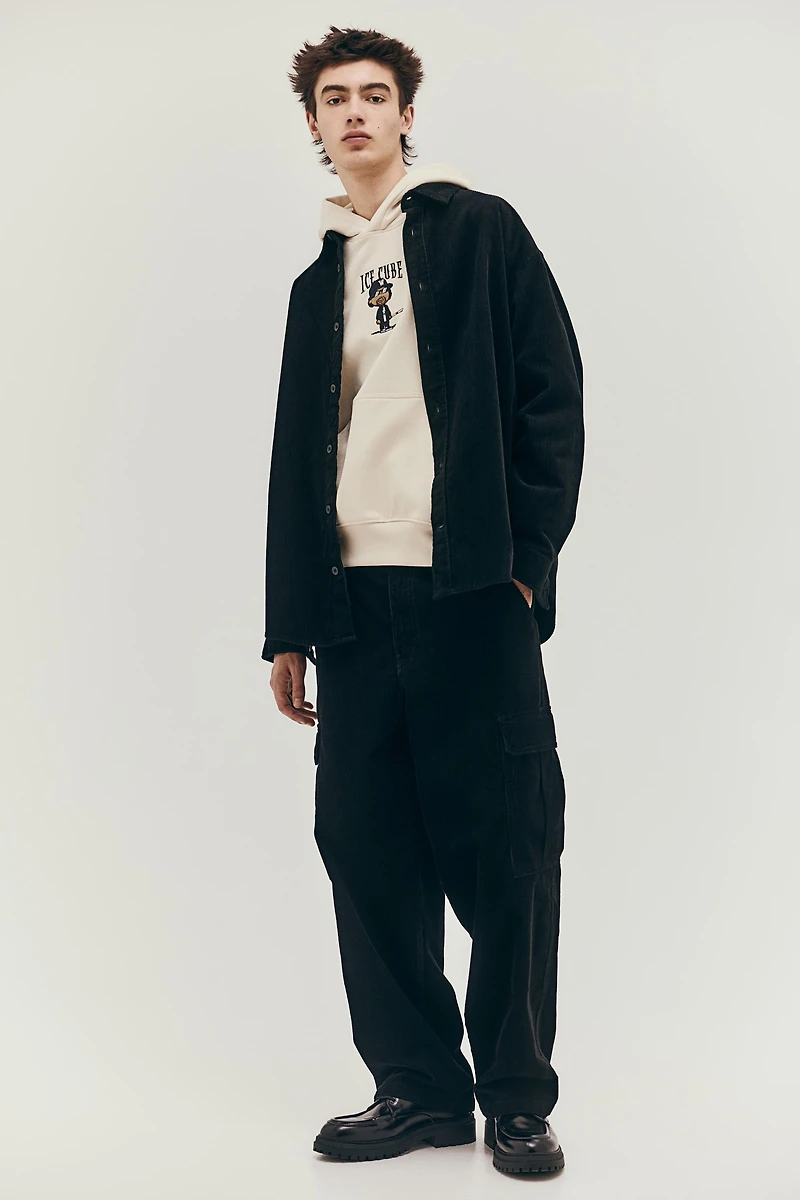 Oversized Fit Printed Hoodie