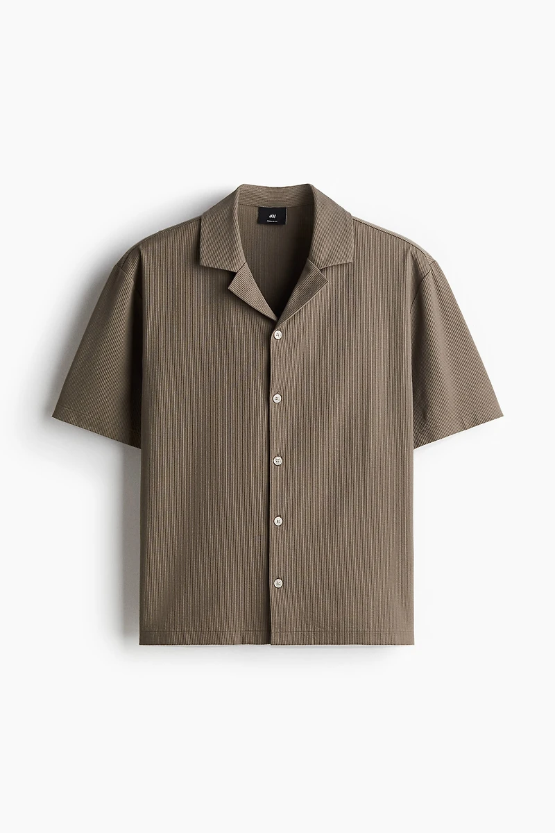 Regular Fit Ribbed resort shirt