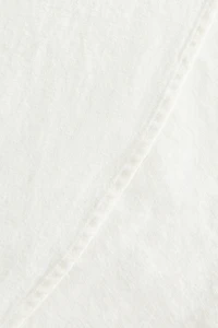 Round Linen-Blend Tablecloth