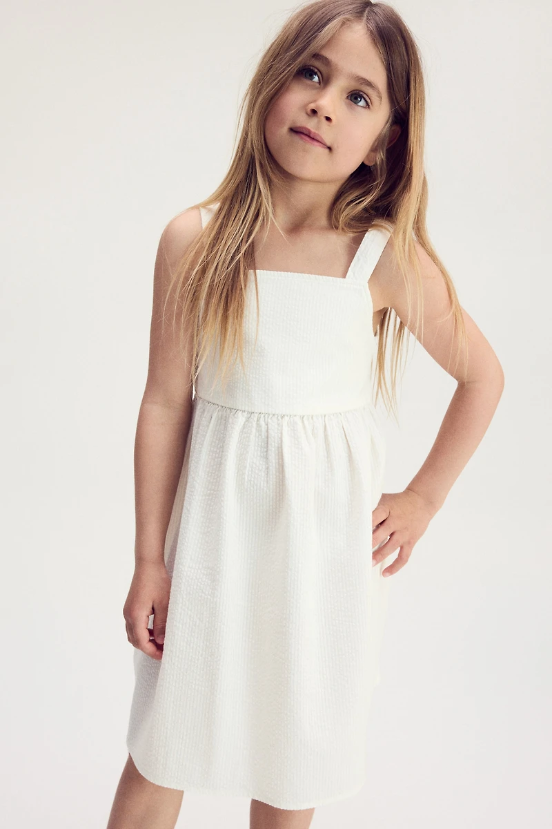 Robe en coton avec détail à nouer