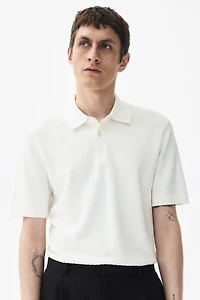 Slim-Fit Textured Polo Shirt
