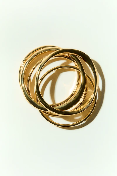 5-Pack Metal Bangle Bracelets