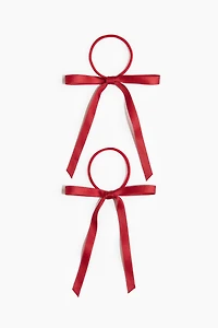 2-Pack Hair Elastics with Bow