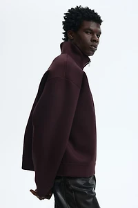 Loose Fit Zip-top scuba sweatshirt