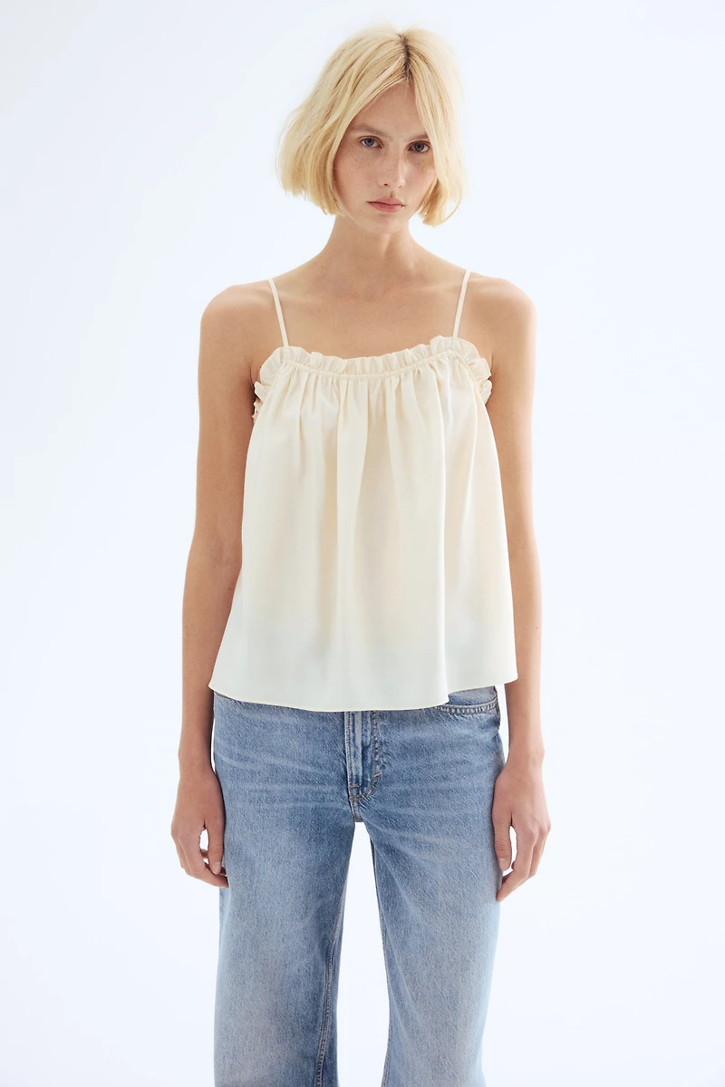 Ruffle-Trimmed Camisole Top