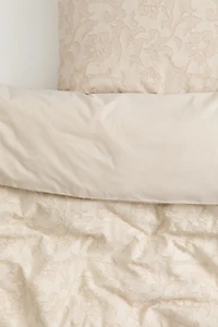 Parure de couette lit simple jacquard