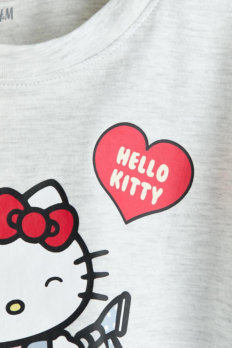 Cotton T-Shirt with Printed Motif