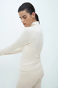 Jersey Cardigan with Zipper