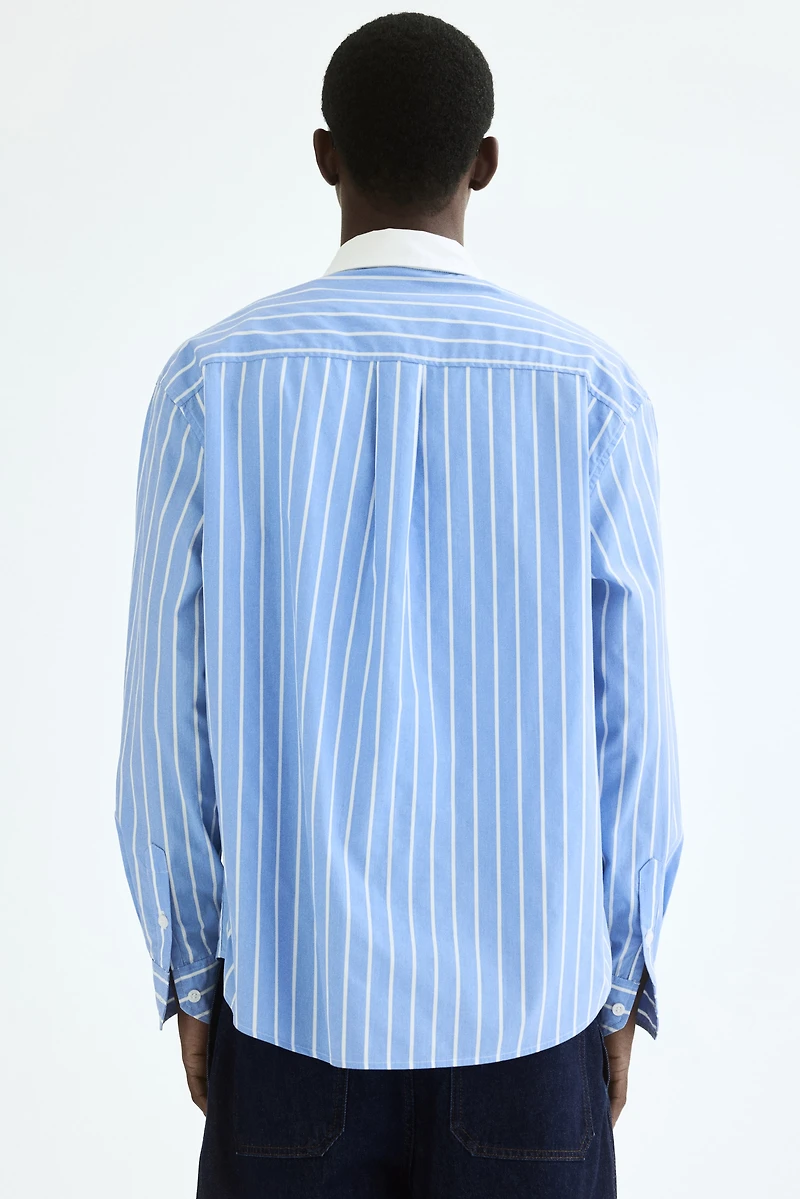 Relaxed-Fit Embroidered-Motif Cotton Shirt