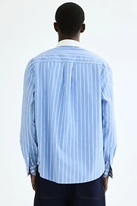 Relaxed-Fit Embroidered-Motif Cotton Shirt