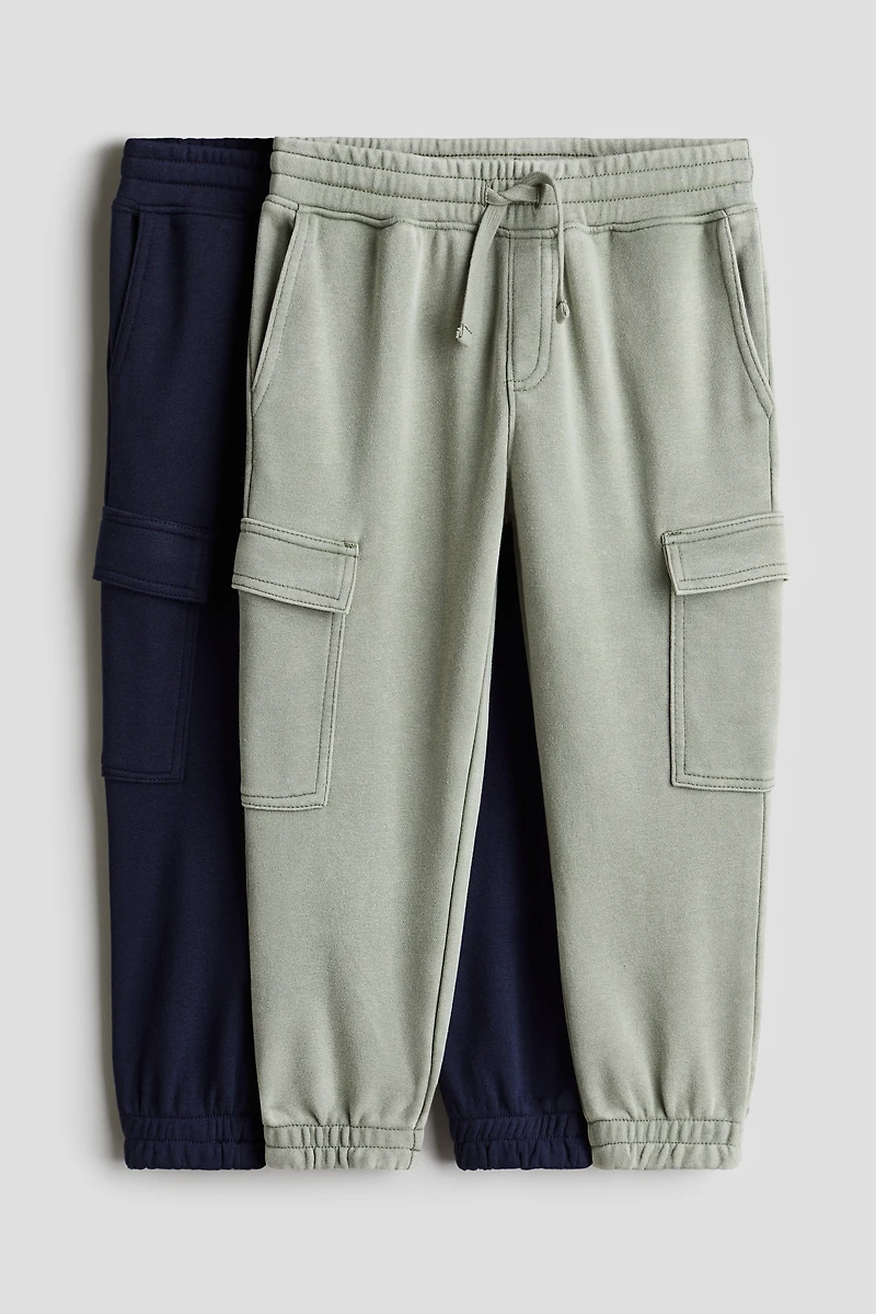 Lot de 2 pantalons jogging cargo