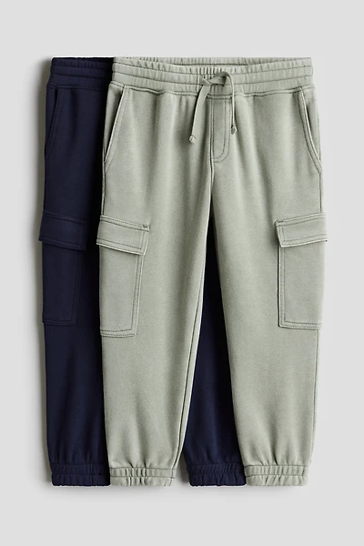 Lot de 2 pantalons jogging cargo