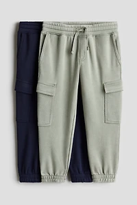 Lot de 2 pantalons jogging cargo