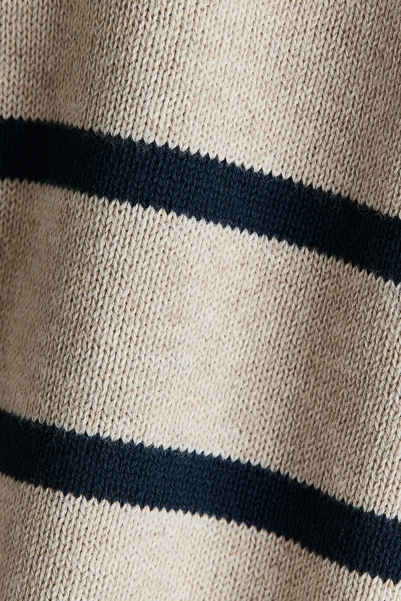 Jacquard-Knit Cotton Sweater