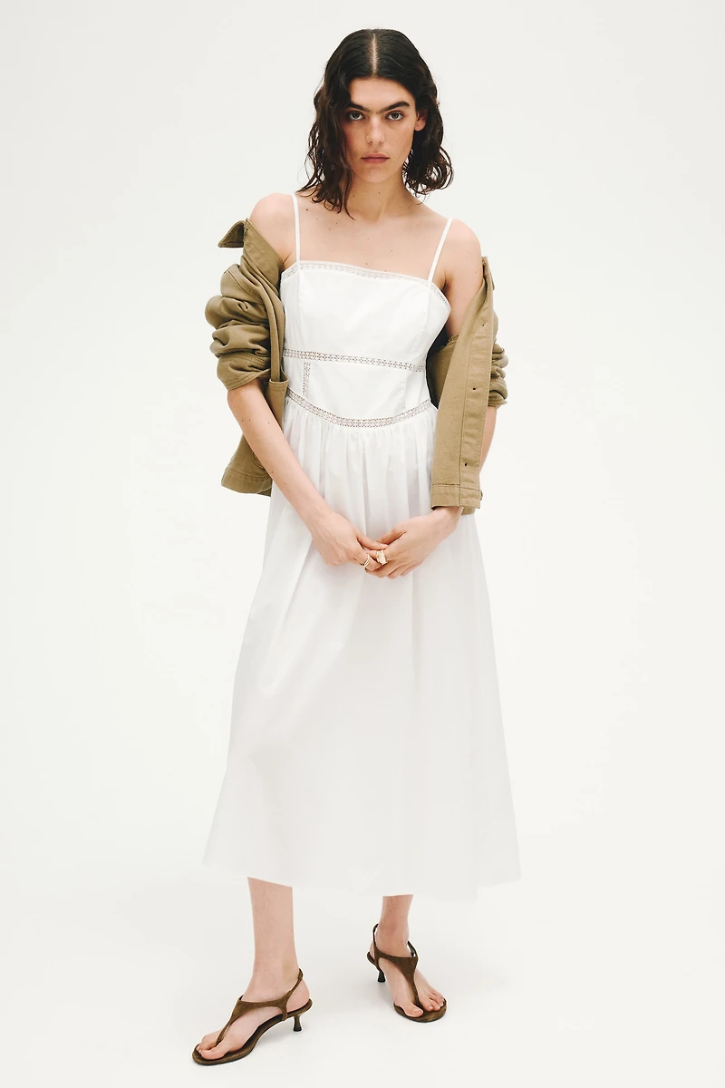 Robe en coton avec bretelles à nouer