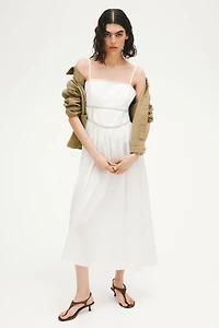 Robe en coton avec bretelles à nouer