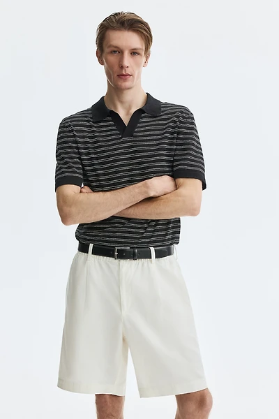 Short décontracté en lin mélangé