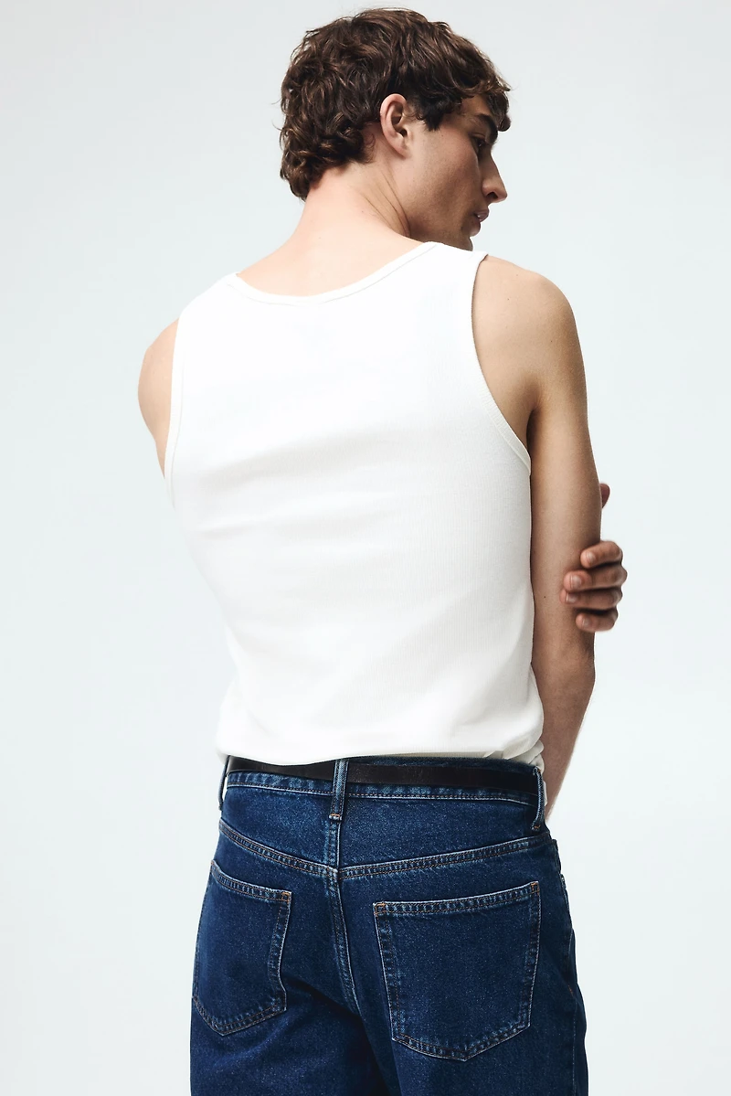Slim-Fit Ribbed Tank Top