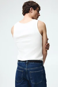 Slim-Fit Ribbed Tank Top