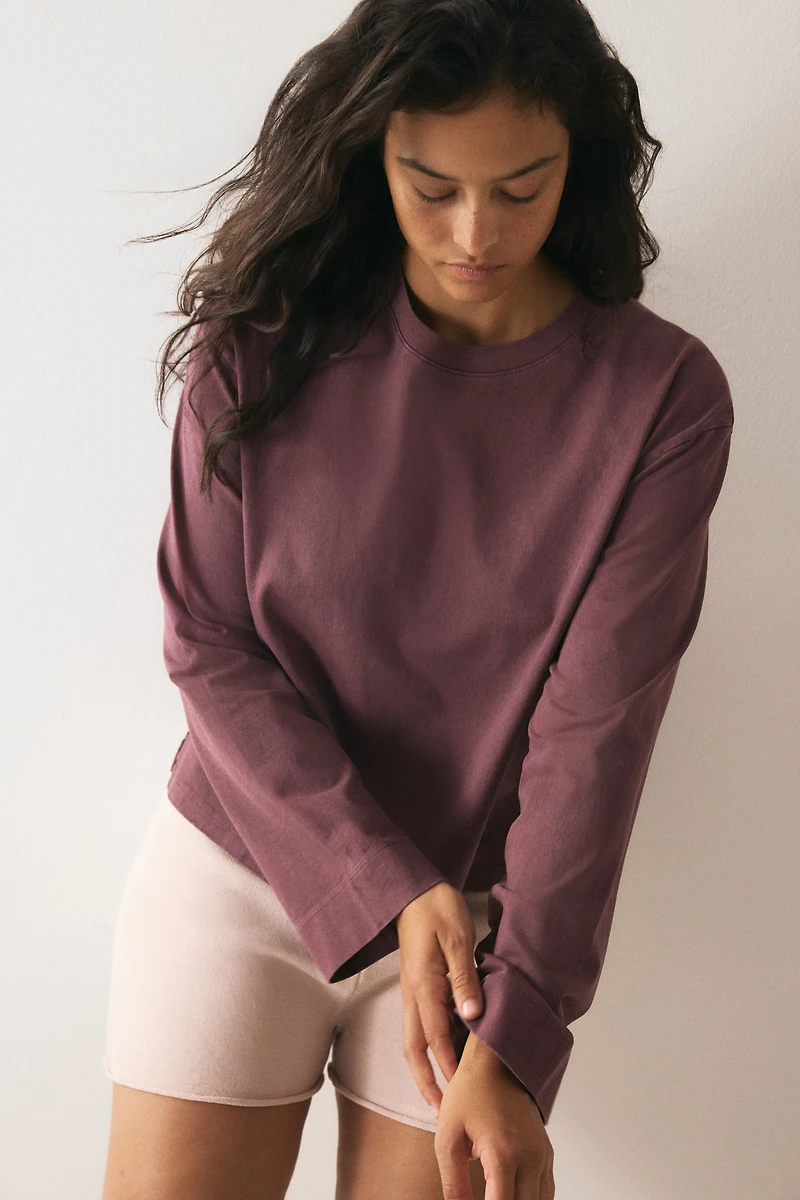 Washed-Look Cotton Top