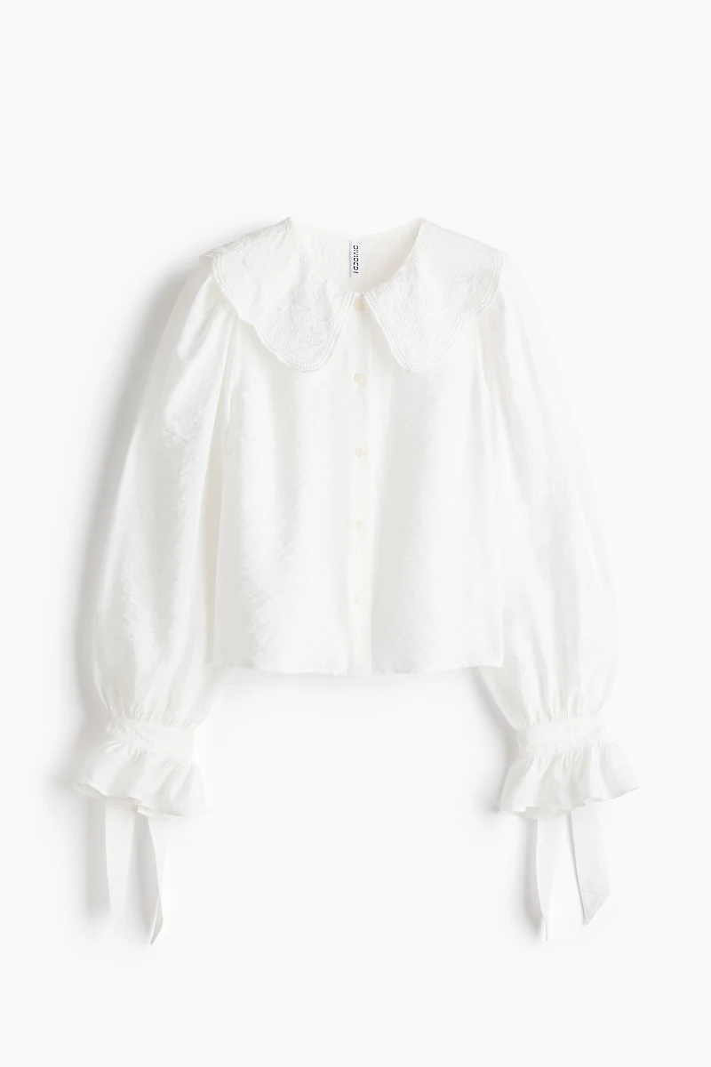 Blouse avec broderie anglaise