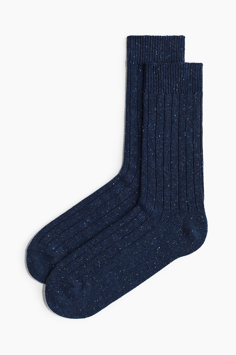 Chaussettes en tricot côtelé