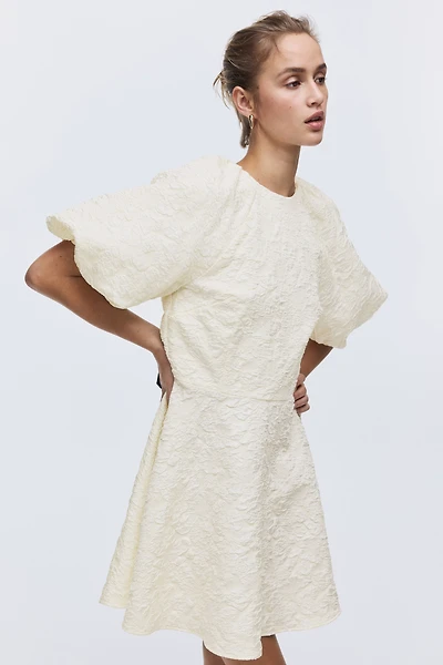 Balloon-Sleeved Dress