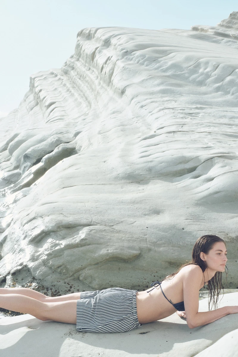 Linen-Blend Drawstring Shorts