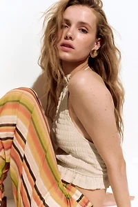 Textured Halterneck Top