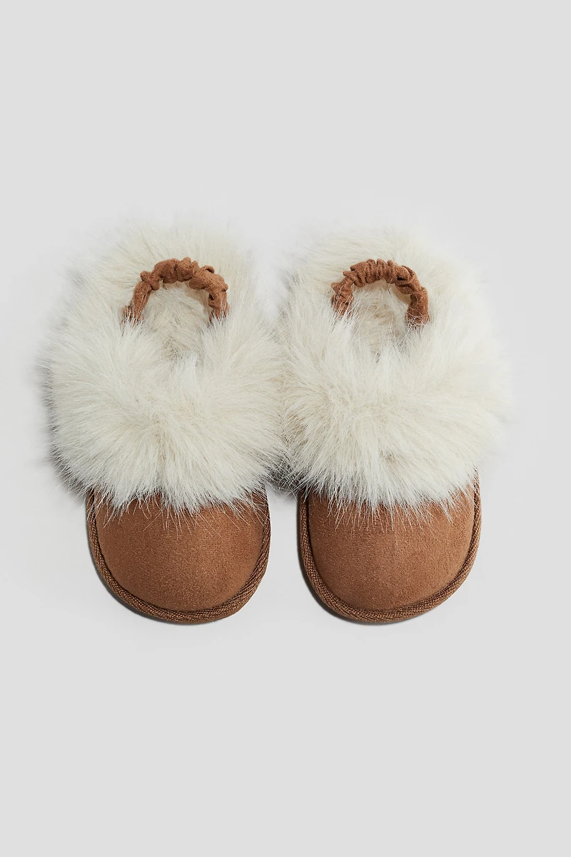 Fluffy-Lined Slippers