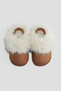 Fluffy-Lined Slippers