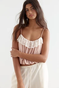Bubble-Hem Strappy Top