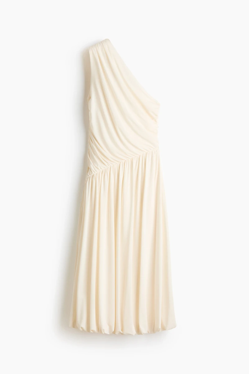 Robe asymétrique avec bas à effet ballon