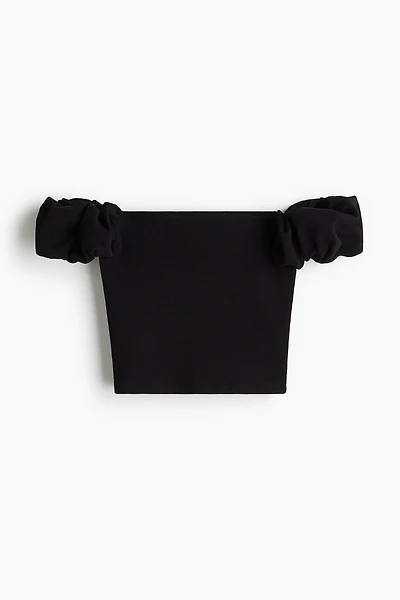 Puff-Sleeved Off-the-Shoulder Top