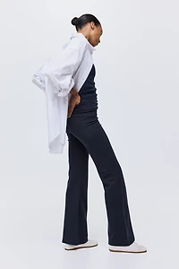 Foldover-Waist Cotton Pants