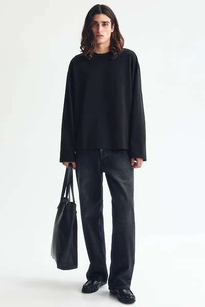 Oversized Long-Sleeved Jersey Shirt
