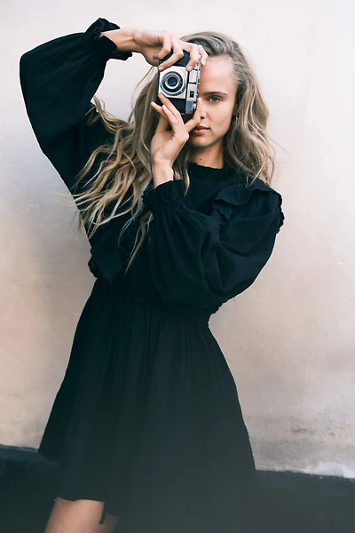 Robe en lin mélangé