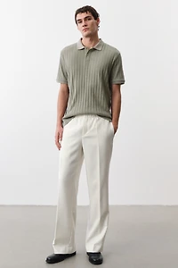 Slim-Fit Textured Jersey Polo Shirt