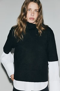 Knit Turtleneck Top