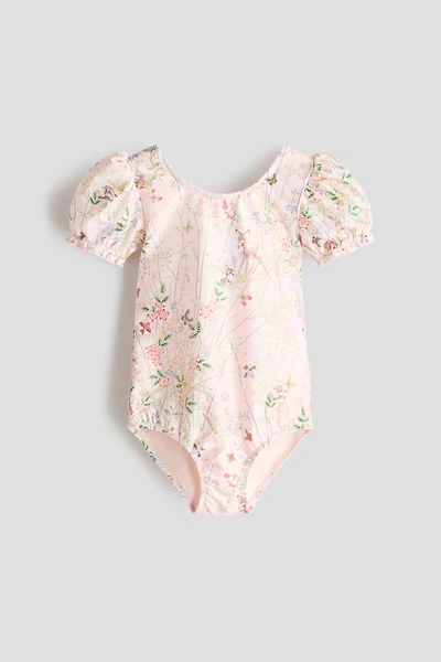 Maillot de bain imprimé avec manches bouffantes