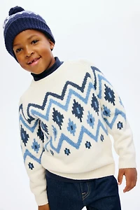 Jacquard-Knit Sweater