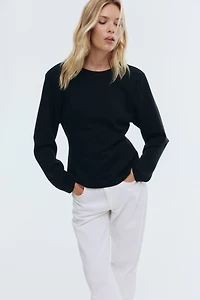 Haut en scuba avec dos décolleté