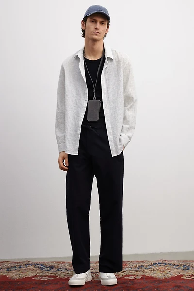 Relaxed-Fit Seersucker Pants